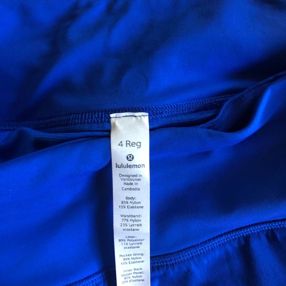 Cerulean blue speed up shorts size 4 lululemon - Picture 6 of 8